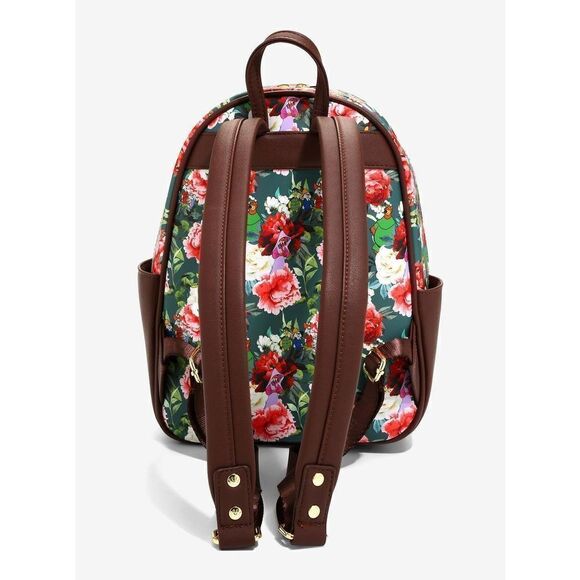 Loungefly Disney Robin Hood Characters Floral Mini Backpack New with Tags - Picture 3 of 4
